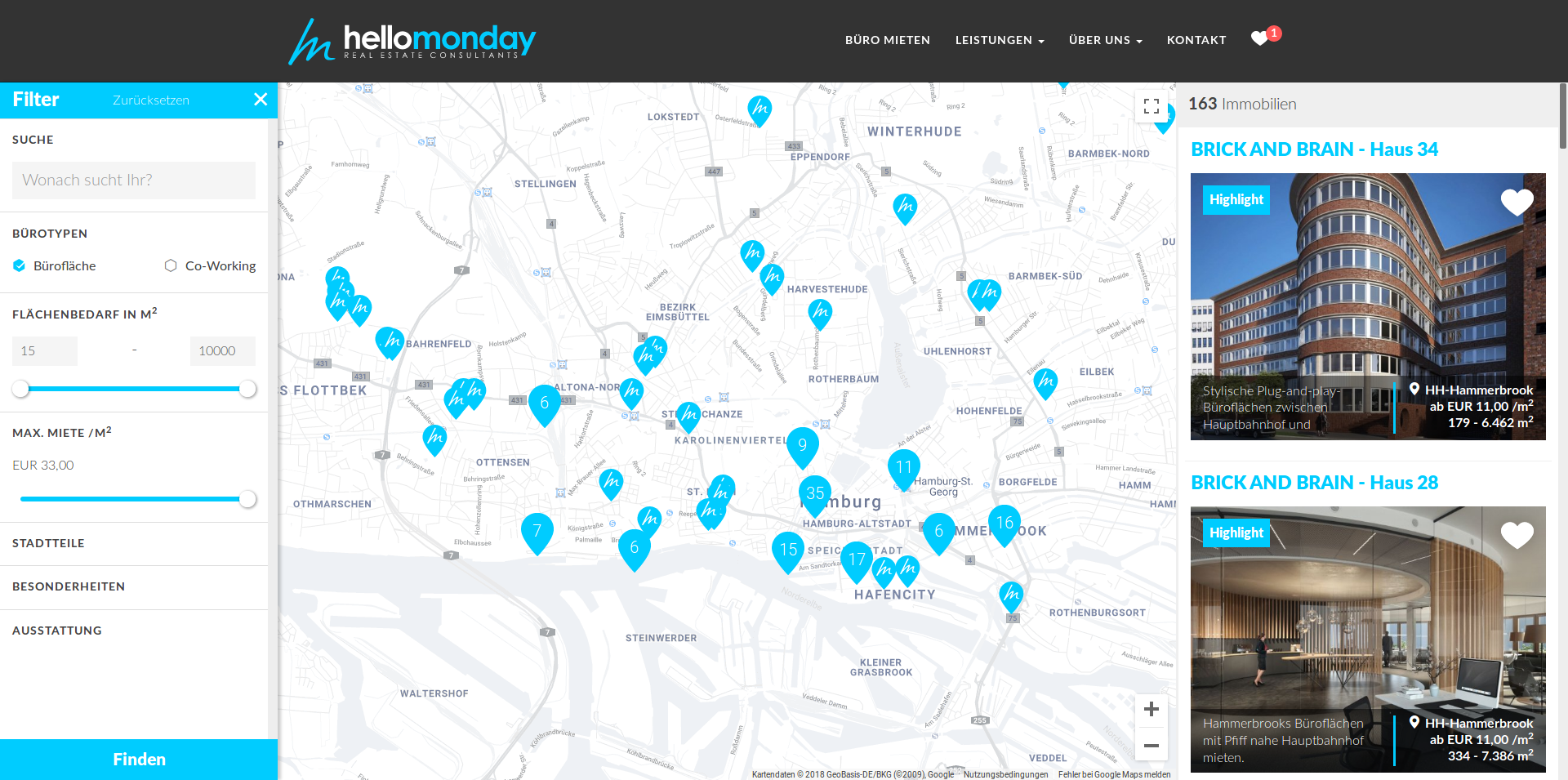 Hellomonday Bürosuche
